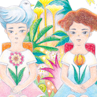 Botanical lover（2017年制作　色鉛筆）