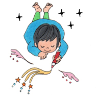 お絵かきするよ